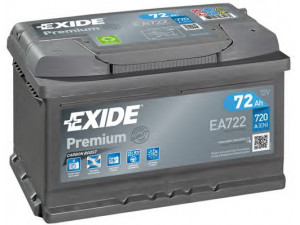 EXIDE EA722 starterio akumuliatorius; starterio akumuliatorius 
 Elektros įranga -> Akumuliatorius
606777090, 61 21 2 158 122, 61 21 8 381 716