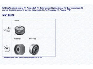 MAGNETI MARELLI 341310941102 paskirstymo diržo komplektas 
 Techninės priežiūros dalys -> Papildomas remontas