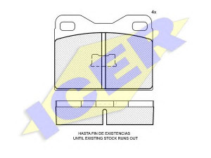 ICER 180225 stabdžių trinkelių rinkinys, diskinis stabdys 
 Techninės priežiūros dalys -> Papildomas remontas
431 698 151 J, 803 698 151 A, 803 698 151 K