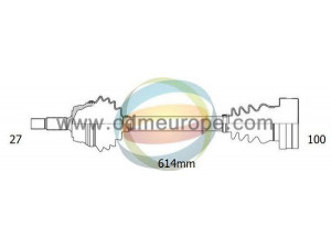 ODM-MULTIPARTS 18-343020 kardaninis velenas 
 Ratų pavara -> Kardaninis velenas