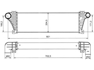NRF 30117 tarpinis suslėgto oro aušintuvas, kompresorius
93822683