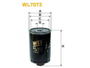 WIX FILTERS WL7073 alyvos filtras 
 Techninės priežiūros dalys -> Techninės priežiūros intervalai
037115561, X527