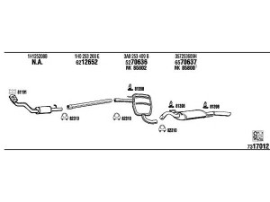 WALKER VW50127 išmetimo sistema 
 Išmetimo sistema -> Išmetimo sistema, visa