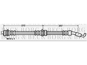 BORG & BECK BBH7077 stabdžių žarnelė 
 Stabdžių sistema -> Stabdžių žarnelės
BK1T-43-980, BK1T43980, BR1T43980