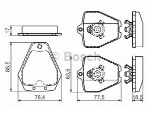 BOSCH 0 986 494 215 stabdžių trinkelių rinkinys, diskinis stabdys 
 Techninės priežiūros dalys -> Papildomas remontas
8D0 698 151 B, 8D0 698 151 K, 8DO 698 151 B