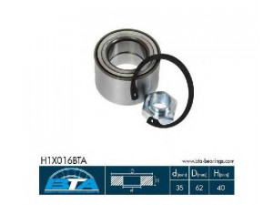 BTA H1X016BTA rato guolio komplektas 
 Ašies montavimas/vairavimo mechanizmas/ratai -> Rato stebulė/montavimas -> Rato guolis