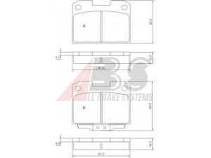 A.B.S. 36890 stabdžių trinkelių rinkinys, diskinis stabdys 
 Techninės priežiūros dalys -> Papildomas remontas
MB895303, MR389573