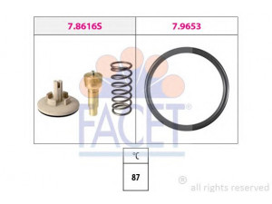 FACET 7.8616 termostatas, aušinimo skystis 
 Aušinimo sistema -> Termostatas/tarpiklis -> Thermostat