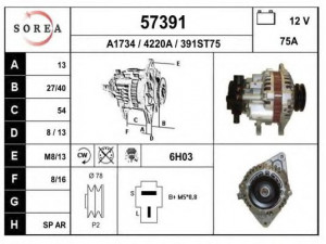 EAI 57391 kintamosios srovės generatorius
3730042542, 3730047500