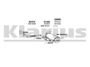 KLARIUS 120273E išmetimo sistema 
 Išmetimo sistema -> Išmetimo sistema, visa