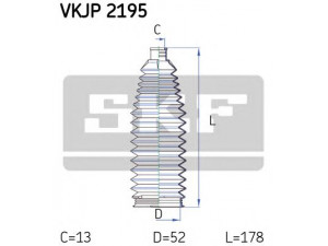 SKF VKJP 2195 gofruotoji membrana, vairavimas 
 Vairavimas -> Gofruotoji membrana/sandarinimai
45535-09010