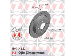 ZIMMERMANN 150.3446.52 stabdžių diskas 
 Dviratė transporto priemonės -> Stabdžių sistema -> Stabdžių diskai / priedai
3421 1 503 070, 3421 6 774 987