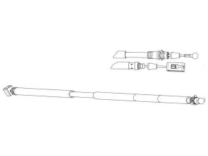 KAWE FA02261 trosas, stovėjimo stabdys 
 Stabdžių sistema -> Valdymo svirtys/trosai
1487275080, 1487275080