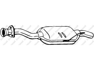 BOSAL 175-009 vidurinis duslintuvas 
 Išmetimo sistema -> Duslintuvas
124 490 35 15, 124 491 16 00