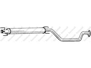 BOSAL 285-117 vidurinis duslintuvas 
 Išmetimo sistema -> Duslintuvas
58 52 169, 58 54 550