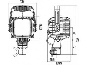HELLA 1GA 996 192-051 darbinė šviesa
057 512 80