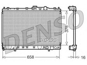 DENSO DRM45002 radiatorius, variklio aušinimas 
 Aušinimo sistema -> Radiatorius/alyvos aušintuvas -> Radiatorius/dalys
MB660562, MB845790, MB845792