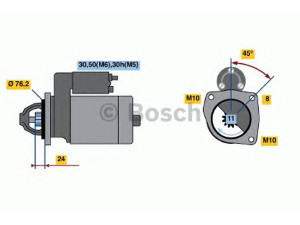 BOSCH 0 986 022 581 starteris 
 Elektros įranga -> Starterio sistema -> Starteris
12 41 2 247 063, 12 41 2 249 295