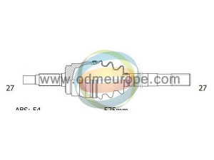 ODM-MULTIPARTS 18-226031 kardaninis velenas 
 Ratų pavara -> Kardaninis velenas
4713189, 4720381