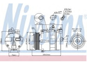 NISSENS 89022 kompresorius, oro kondicionierius 
 Oro kondicionavimas -> Kompresorius/dalys
0002300911, 0002302011, 0002307011