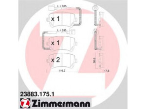 ZIMMERMANN 23883.175.1 stabdžių trinkelių rinkinys, diskinis stabdys 
 Techninės priežiūros dalys -> Papildomas remontas
3D0 698 451, 3D0 698 451 A