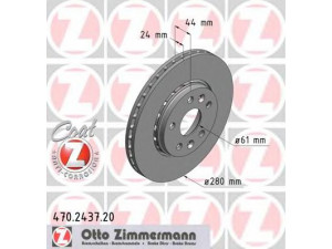 ZIMMERMANN 470.2437.20 stabdžių diskas 
 Dviratė transporto priemonės -> Stabdžių sistema -> Stabdžių diskai / priedai
415 420 0001, 415 420 0701, 40 20 682 34R
