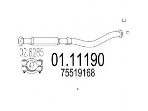 MTS 01.11190 išleidimo kolektorius 
 Išmetimo sistema -> Išmetimo vamzdžiai
75519168