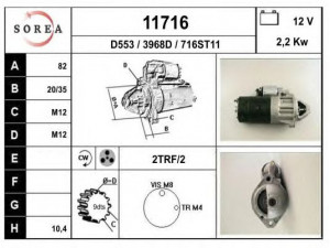 EAI 11716 starteris 
 Elektros įranga -> Starterio sistema -> Starteris