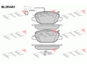 FTE BL2654A1 stabdžių trinkelių rinkinys, diskinis stabdys 
 Techninės priežiūros dalys -> Papildomas remontas
77365542