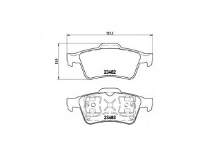 BREMBO P 59 044 stabdžių trinkelių rinkinys, diskinis stabdys 
 Techninės priežiūros dalys -> Papildomas remontas
44060AV625, 44060AV725, 7701206609