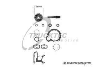 TRUCKTEC AUTOMOTIVE 01.43.011 remonto komplektas, vandens siurblys
352 200 1304, 352 586 0620