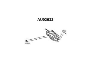 VENEPORTE AU03032 priekinis duslintuvas 
 Išmetimo sistema -> Duslintuvas
8D0253409BQ, 8D0253409CG