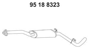 EBERSPÄCHER 95 18 8323 vidurinis duslintuvas 
 Išmetimo sistema -> Duslintuvas
007.590.576, 007.590.594, 115.600.511