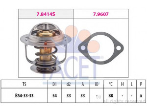 FACET 7.8414 termostatas, aušinimo skystis 
 Aušinimo sistema -> Termostatas/tarpiklis -> Thermostat