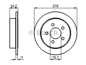 BOSCH 0 986 478 487 stabdžių diskas 
 Dviratė transporto priemonės -> Stabdžių sistema -> Stabdžių diskai / priedai
09195294, 5 69 107, 90542180, 90542180