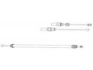 CEF CT02135 trosas, stovėjimo stabdys 
 Stabdžių sistema -> Valdymo svirtys/trosai
96012379