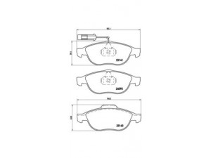 BREMBO P 23 114 stabdžių trinkelių rinkinys, diskinis stabdys 
 Techninės priežiūros dalys -> Papildomas remontas
71769141, 77362225, 9948887, 71769141
