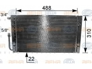 HELLA 8FC 351 038-081 kondensatorius, oro kondicionierius