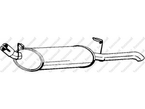 BOSAL 185-955 galinis duslintuvas 
 Išmetimo sistema -> Duslintuvas
8 52 177, 90010447, 90128437, 90169457