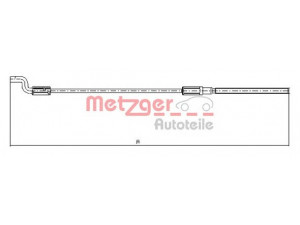 METZGER 10.7621 trosas, stovėjimo stabdys 
 Stabdžių sistema -> Valdymo svirtys/trosai
1013482, 7M0 711 472A
