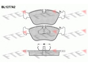 FTE BL1277A2 stabdžių trinkelių rinkinys, diskinis stabdys 
 Techninės priežiūros dalys -> Papildomas remontas
271587, 2715878, 271859, 2718591