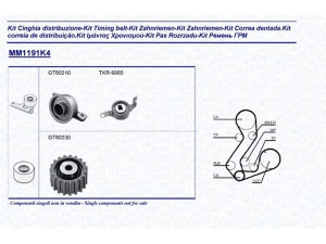 MAGNETI MARELLI 341311911104 paskirstymo diržo komplektas 
 Techninės priežiūros dalys -> Papildomas remontas