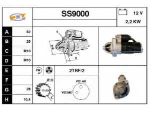 SNRA SS9000 starteris 
 Elektros įranga -> Starterio sistema -> Starteris
6611513801, 6611514101, 8000203