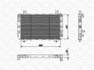 MAGNETI MARELLI 350213473000 radiatorius, variklio aušinimas 
 Aušinimo sistema -> Radiatorius/alyvos aušintuvas -> Radiatorius/dalys
1575611, 1590322, 79VB8005AA