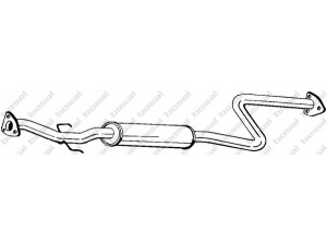 BOSAL 284-355 vidurinis duslintuvas 
 Išmetimo sistema -> Duslintuvas
GEX-33667, WCE-103362