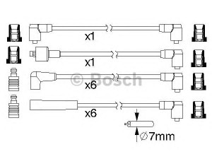 BOSCH 0 986 357 110 uždegimo laido komplektas 
 Kibirkšties / kaitinamasis uždegimas -> Uždegimo laidai/jungtys