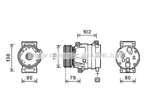 AVA QUALITY COOLING RTK474 kompresorius, oro kondicionierius 
 Oro kondicionavimas -> Kompresorius/dalys
8200421410, 8200678507, 8200777426