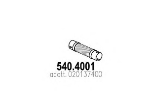 ASSO 540.4001 lanksti žarna, išmetimo sistema
20137400