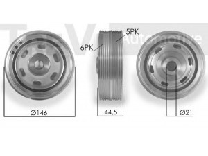 TREVI AUTOMOTIVE PC1044 skriemulys, alkūninis velenas 
 Diržinė pavara -> Dirželio skriemulys
0515T4, 500332293, 504099920, 99462683