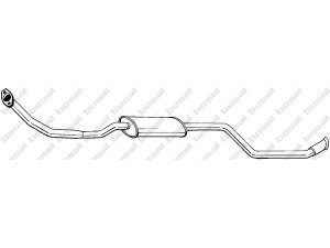 BOSAL 291-657 priekinis duslintuvas 
 Išmetimo sistema -> Duslintuvas
9604.1778, 9608.7628
